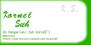 kornel suh business card
